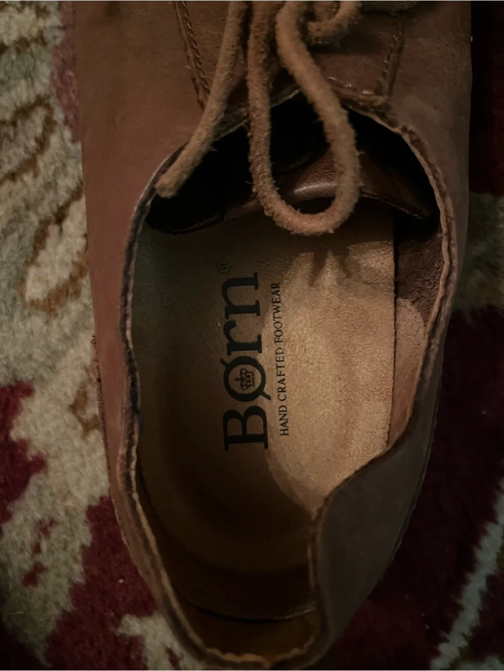 Born Brown Suede Lace-Up Casual Shoe